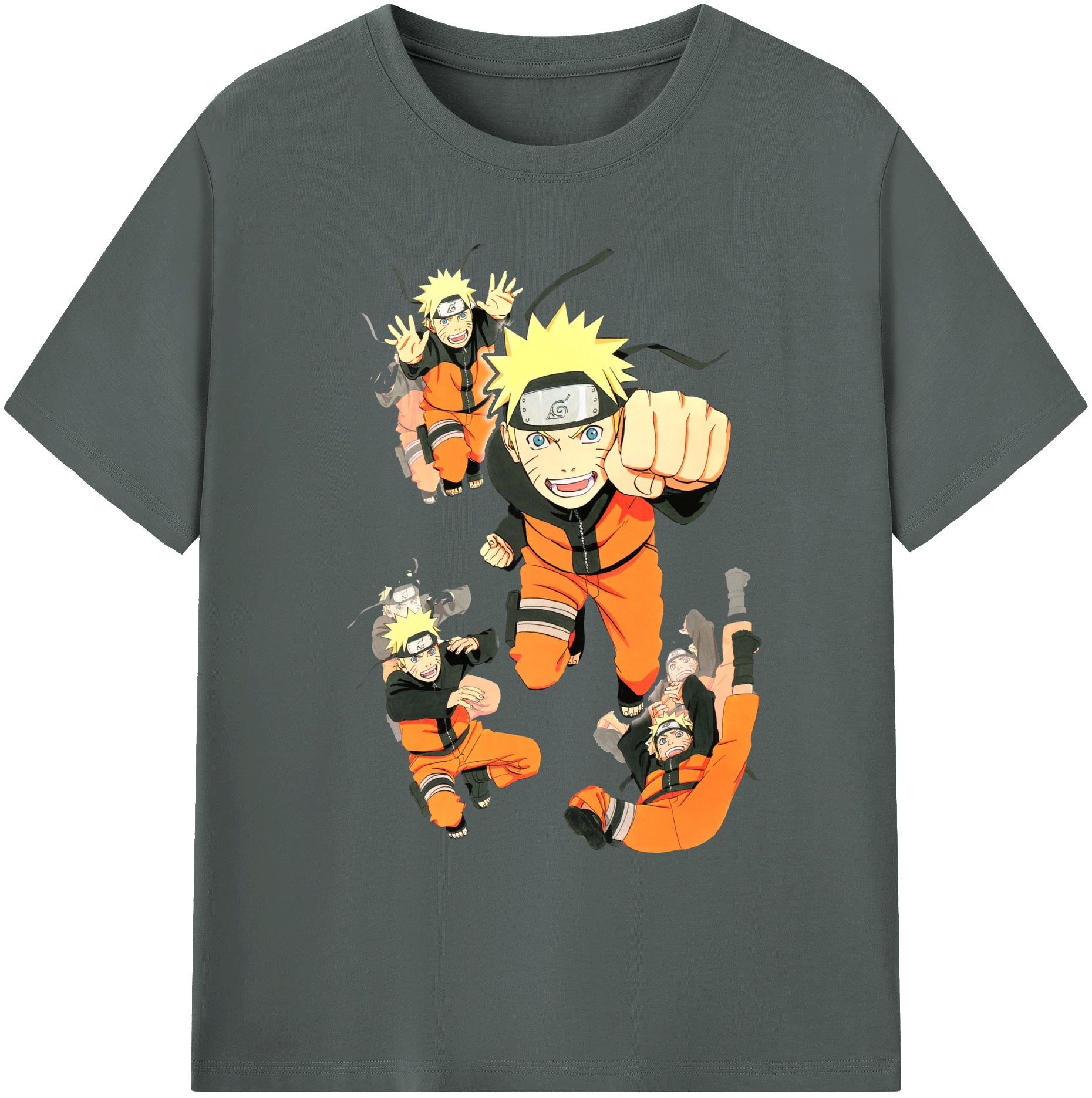 （画像用） NARUTO -ナルト- うずまき ナルト Uzumaki Naruto 綿100％ メンズ半袖Tシャツ｜肌触りやわらか＆通気性